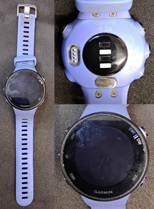 garmin Accessories - Garmin Forerunner 45s GPS Fitness Running Watch Purple Tested No Charger #Z5861